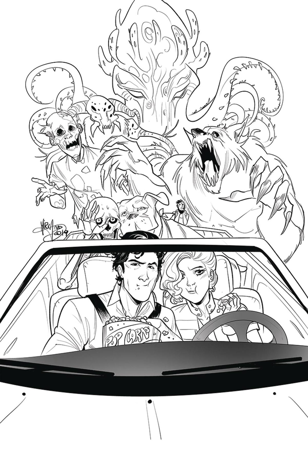 Death To Army Of Darkness #3 1:20 Andolfo B&W Virgin Variant