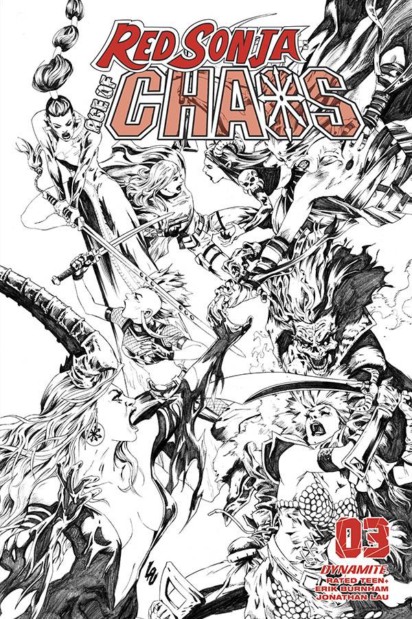 Red Sonja Age Of Chaos #3 1:35 Lau B&W Foc Variant