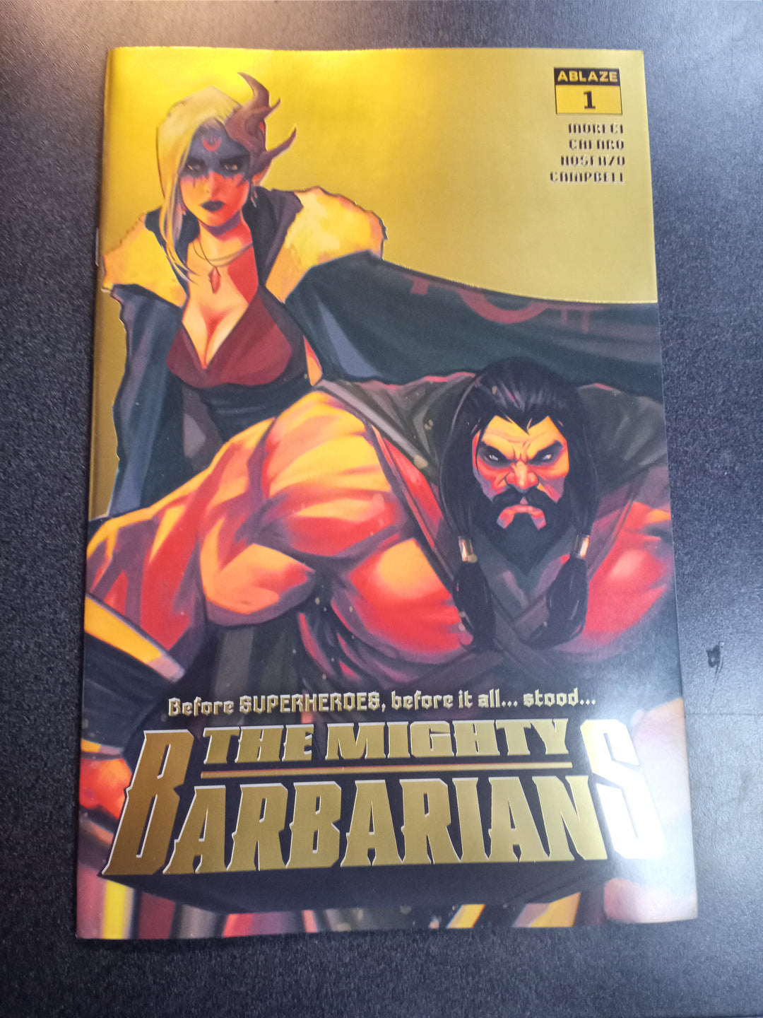 Mighty Barbarians #1 Cover K 75 Copy Gold Foil Variant Edition (Mature)