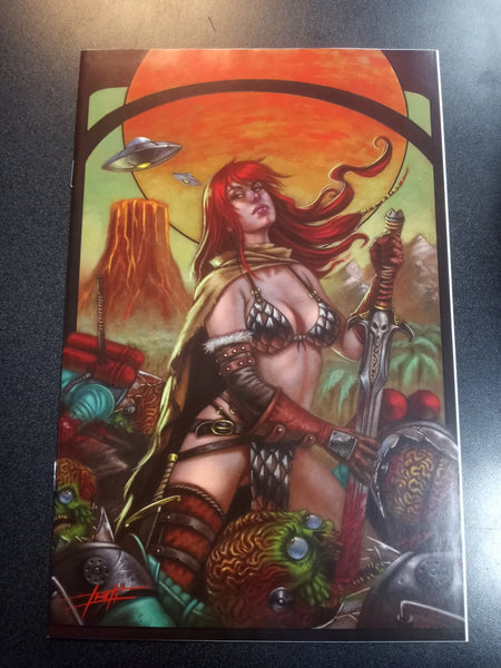 Mars Attacks Red Sonja #1 1:50 Strati Virgin Variant