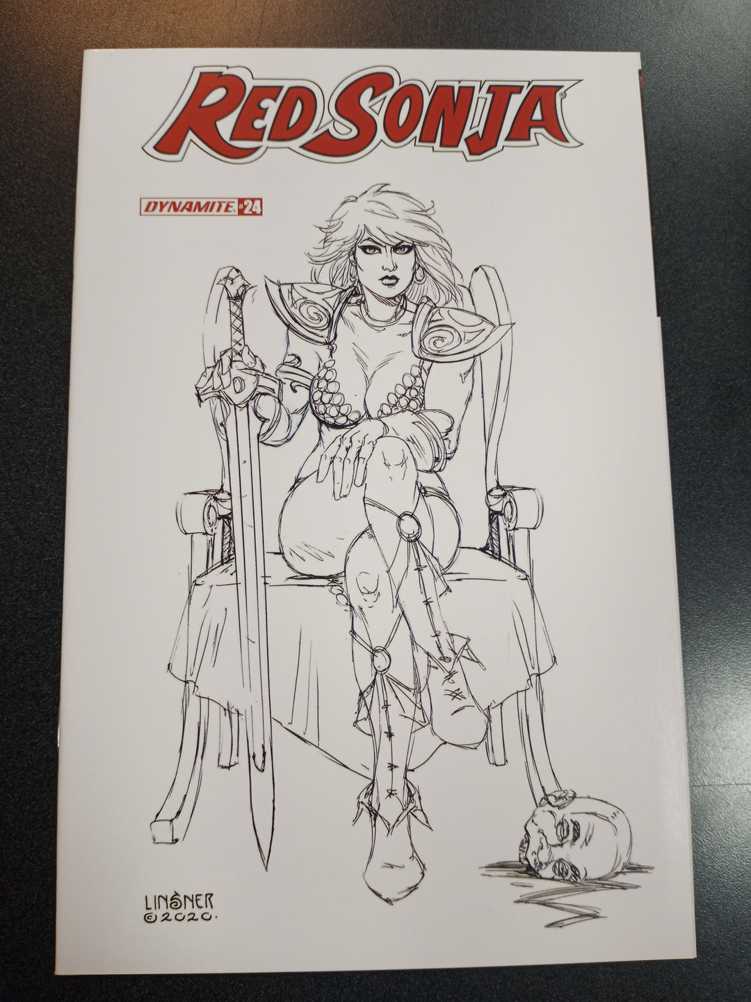 Red Sonja #24 1:15 Linsner B&W Variant