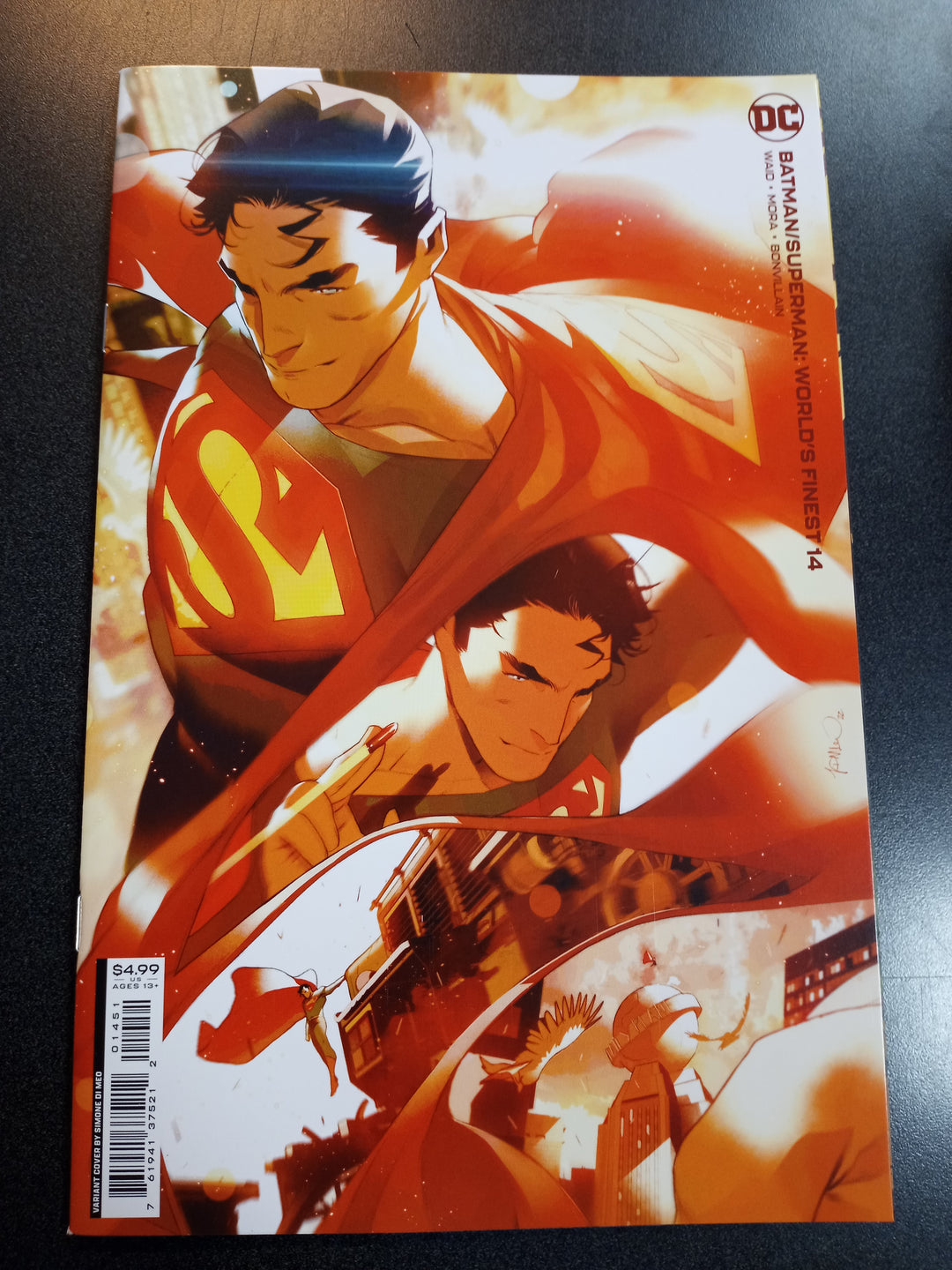 Batman Superman Worlds Finest #14 Cover C Simone Di Meo Superman Card Stock Variant