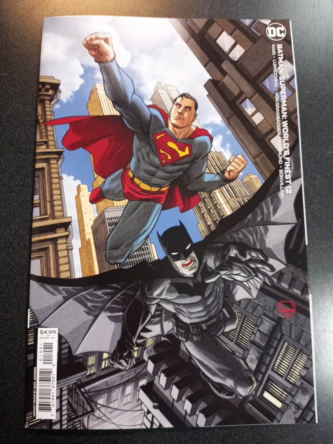 Batman Superman Worlds Finest #12 Cover B Dave Johnson Card Stock Variant