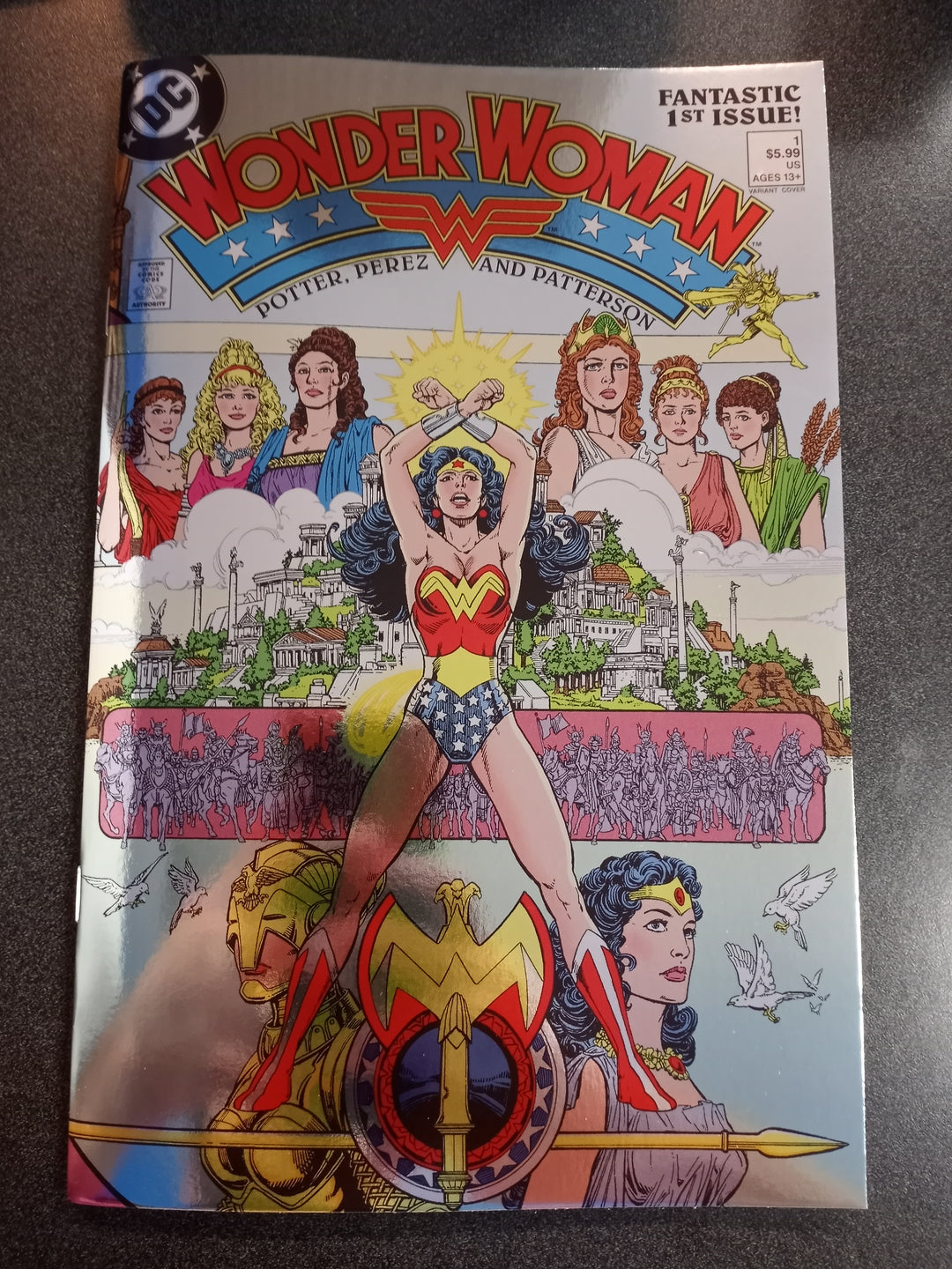 Wonder Woman (1987) #1 Facsimile Edition (2023 Edition) Cover C George Perez Foil Variant