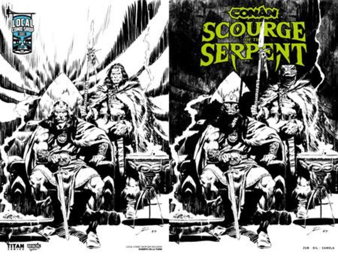 Conan The Barbarian Scourge Of The Serpent #1 Cover J  Roberto De La Torre Local Comic Shop Day Exclusive Inks Wraparound Variant