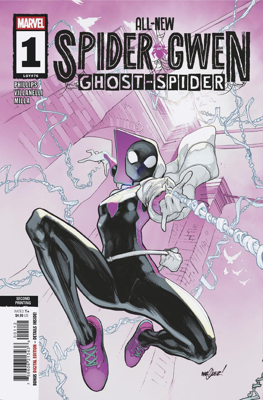 All New Spider Gwen: The Ghost Spider #1 David Marquez 2nd Printing Variant