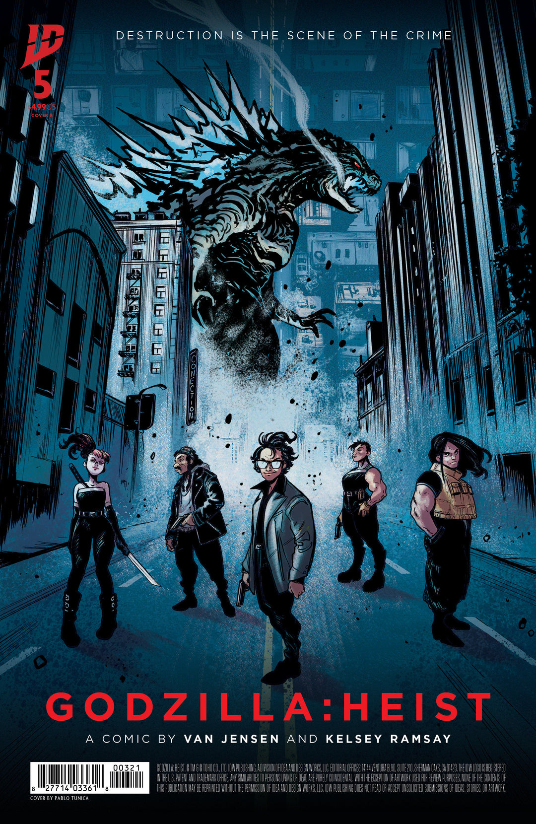 Godzilla: Heist #5 Variant B Tunica Movie Poster Variant
