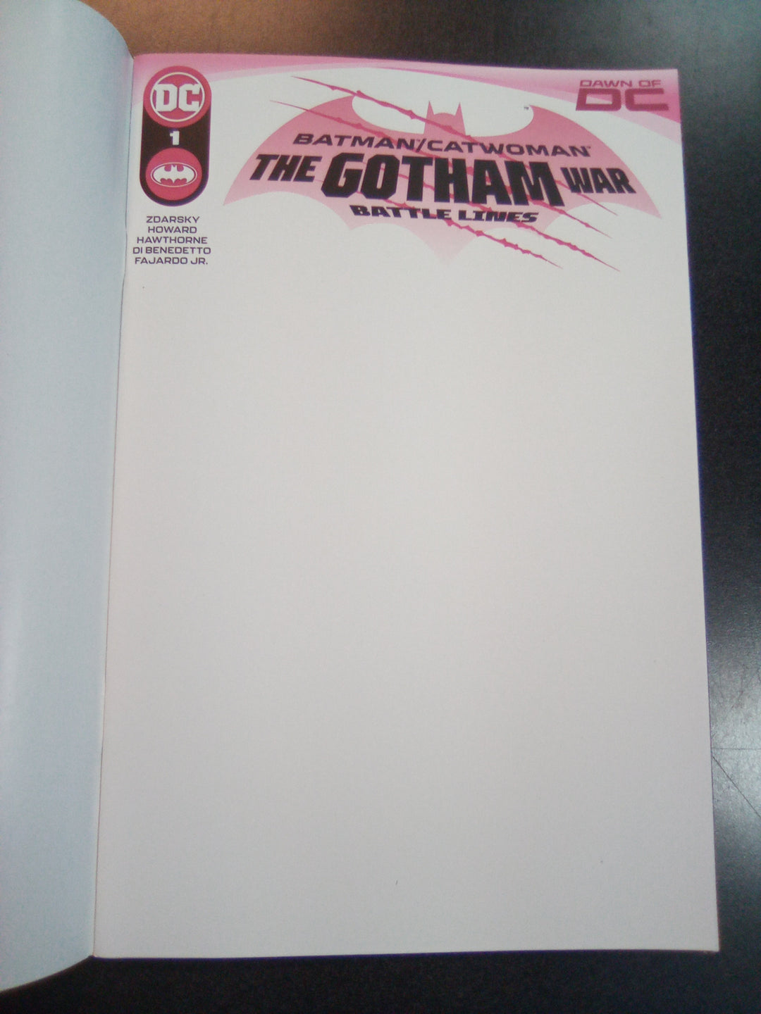 Batman Catwoman The Gotham War Battle Lines #1 (One Shot) Cover D Blank Card Stock Variant