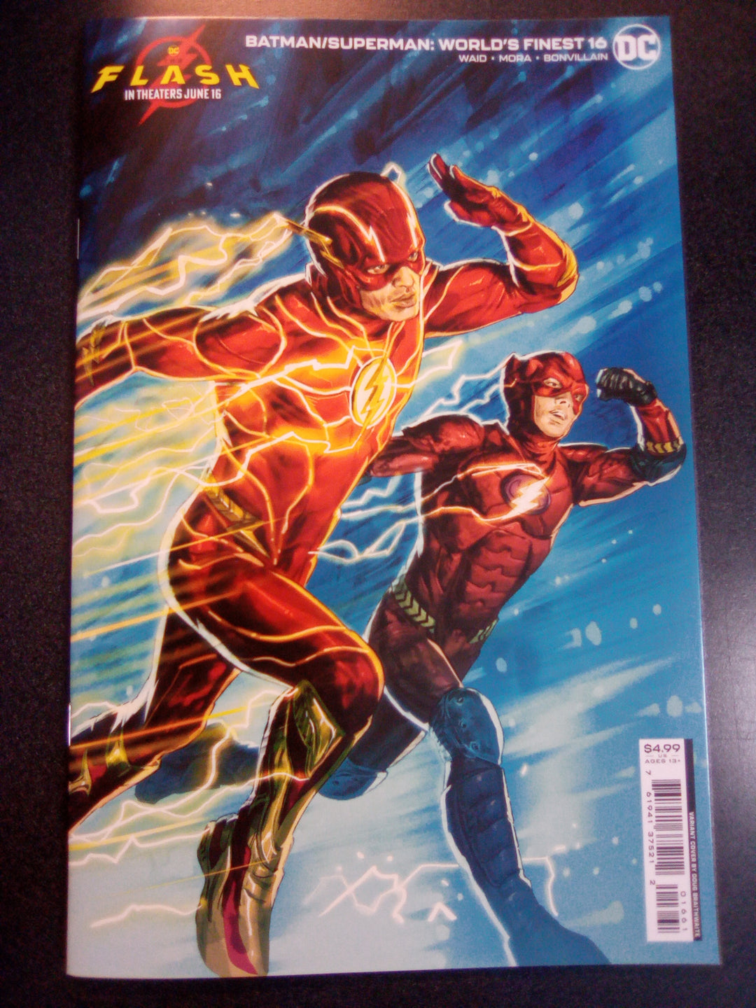 Batman Superman Worlds Finest #16 Cover C Doug Braithwaite The Flash Movie Card Stock Variant