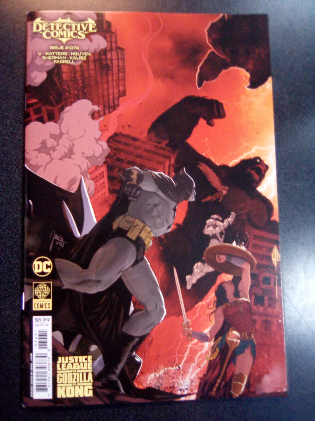 Detective Comics #1074 Cover G Mikel Janin Justice League vs Godzilla vs Kong Card Stock Variant