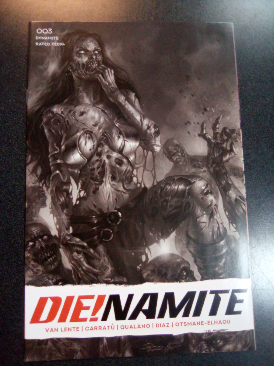 Die!namite #3 1:10 Lucio Parrillo B&W Variant – Planet Comics Greenville