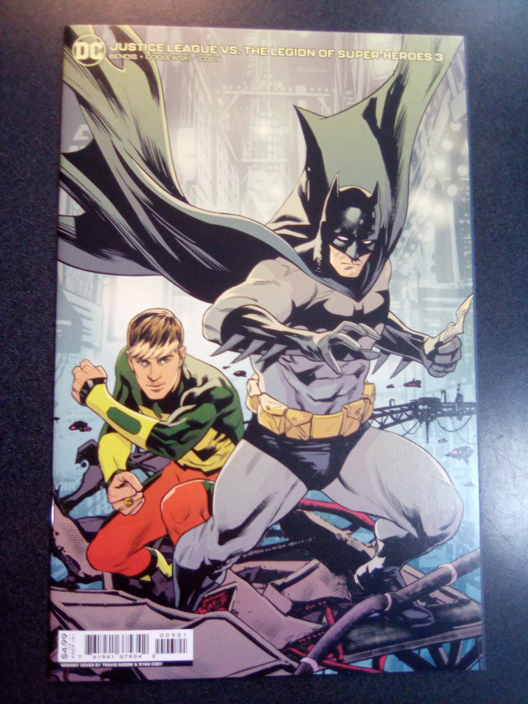 Justice League vs The Legion Of Super-Heroes #3 (Of 6) Cover B Travis Moore Card Stock Variant