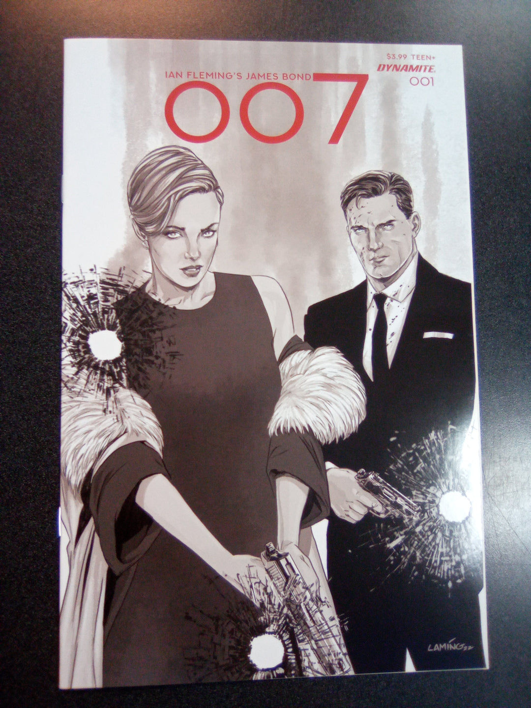 007 #1 Cover Q 7 Copy Foc Laming Black & White