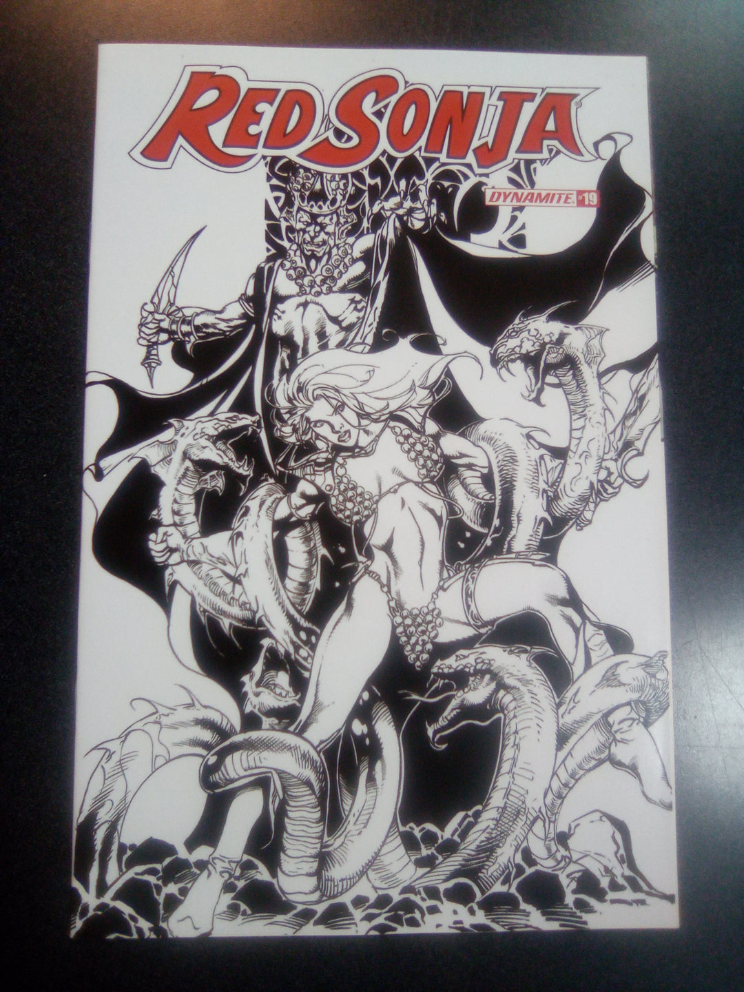 Red Sonja #19 1:11 Castro B&W Foc Variant