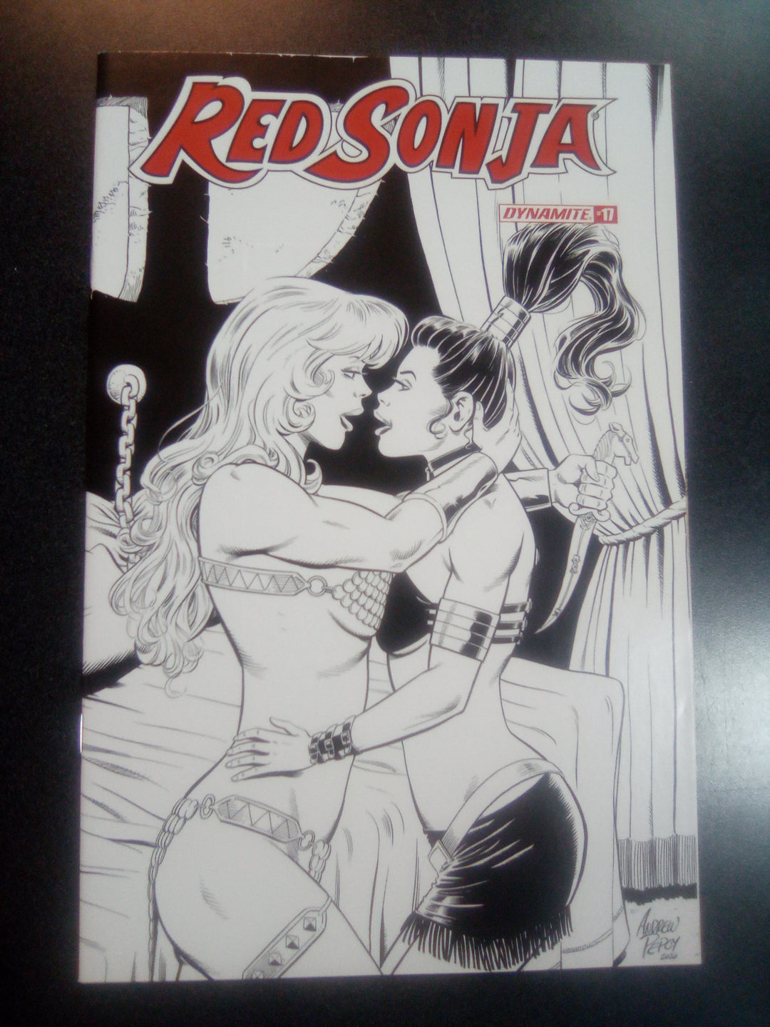 Red Sonja #17 1:50 Pepoy Seduction B&W Variant