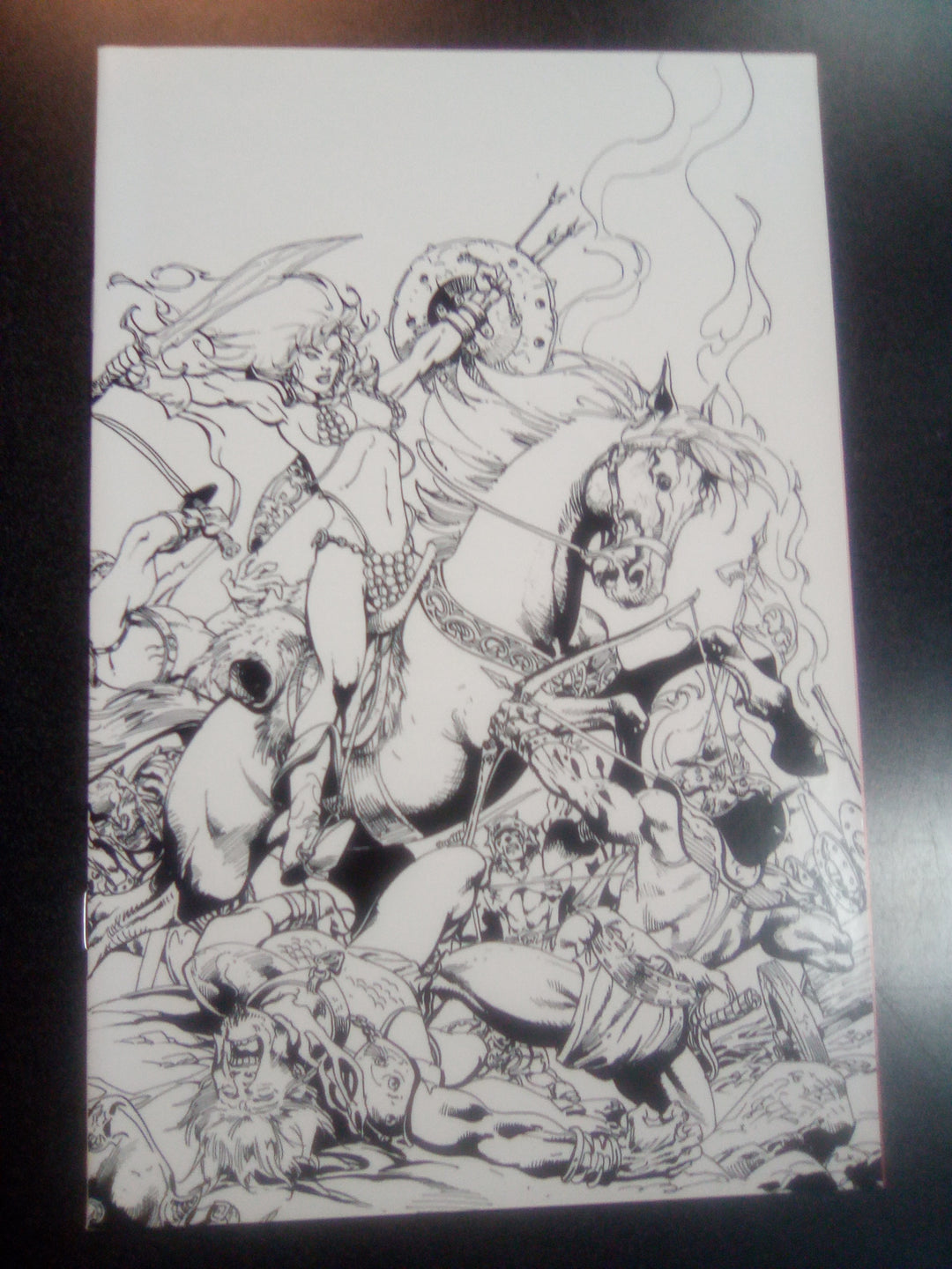 Killing Red Sonja #1 1:15 Castro B&W Virgin Foc Variant