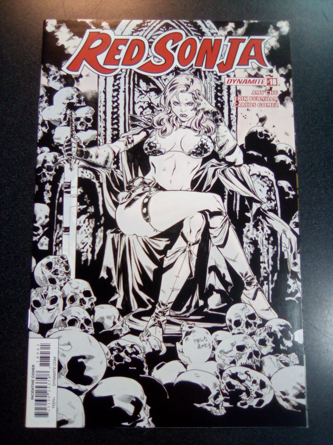 Red Sonja #18 1:10 Carlos Gomez B&W Variant