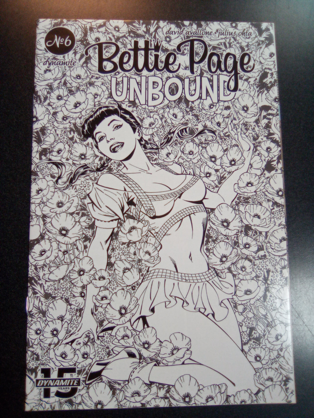 Bettie Page Unbound #6 1:15 John Royle B&W Variant