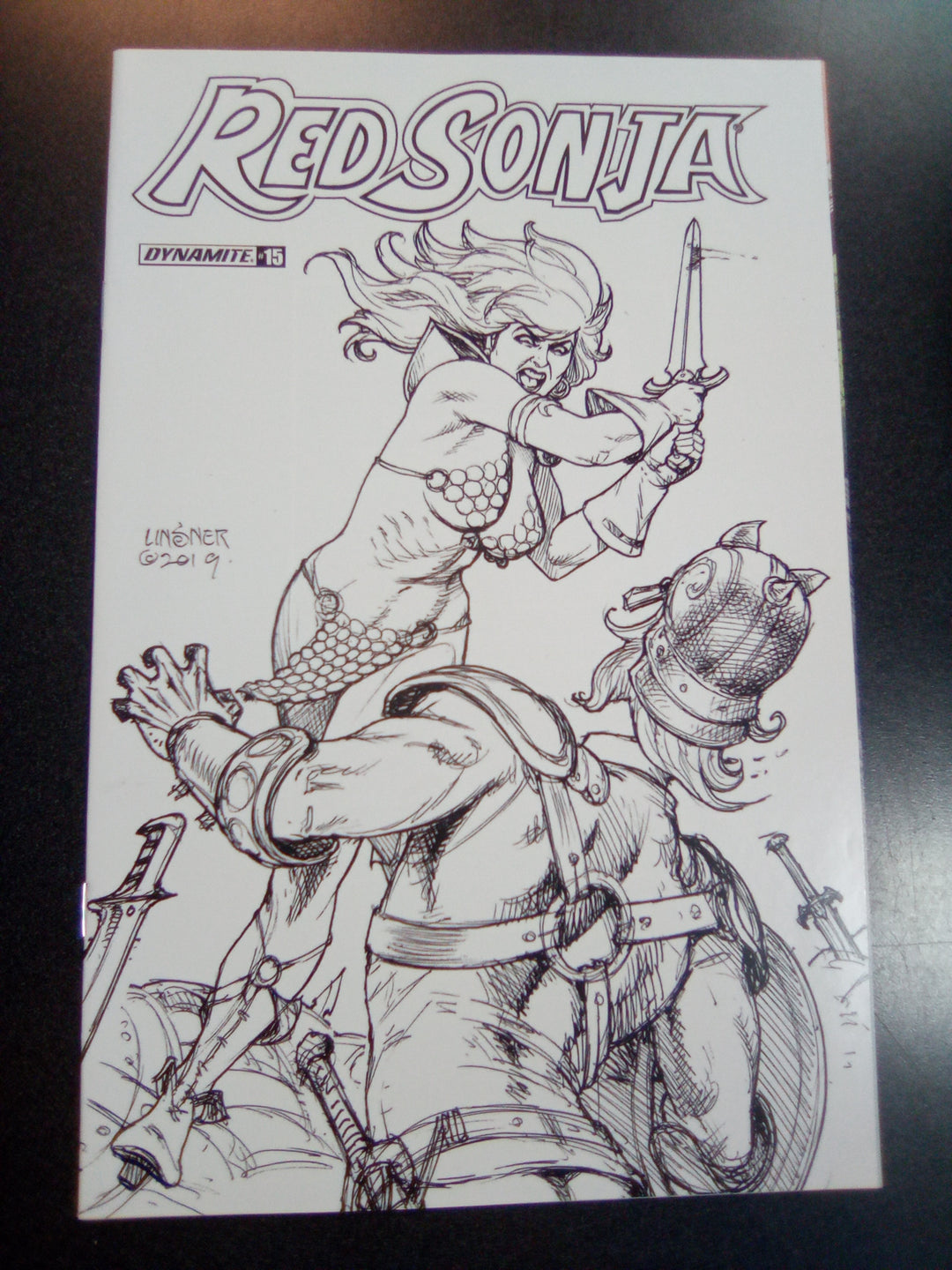 Red Sonja #15 1:20 Linsner B&W Variant