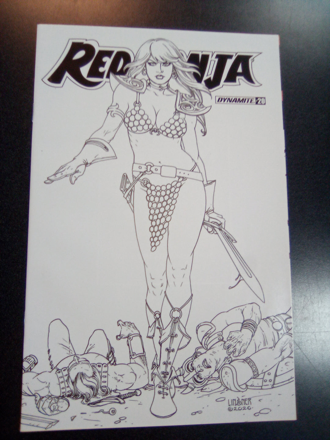 Red Sonja #20 1:20 Linsner B&W Variant