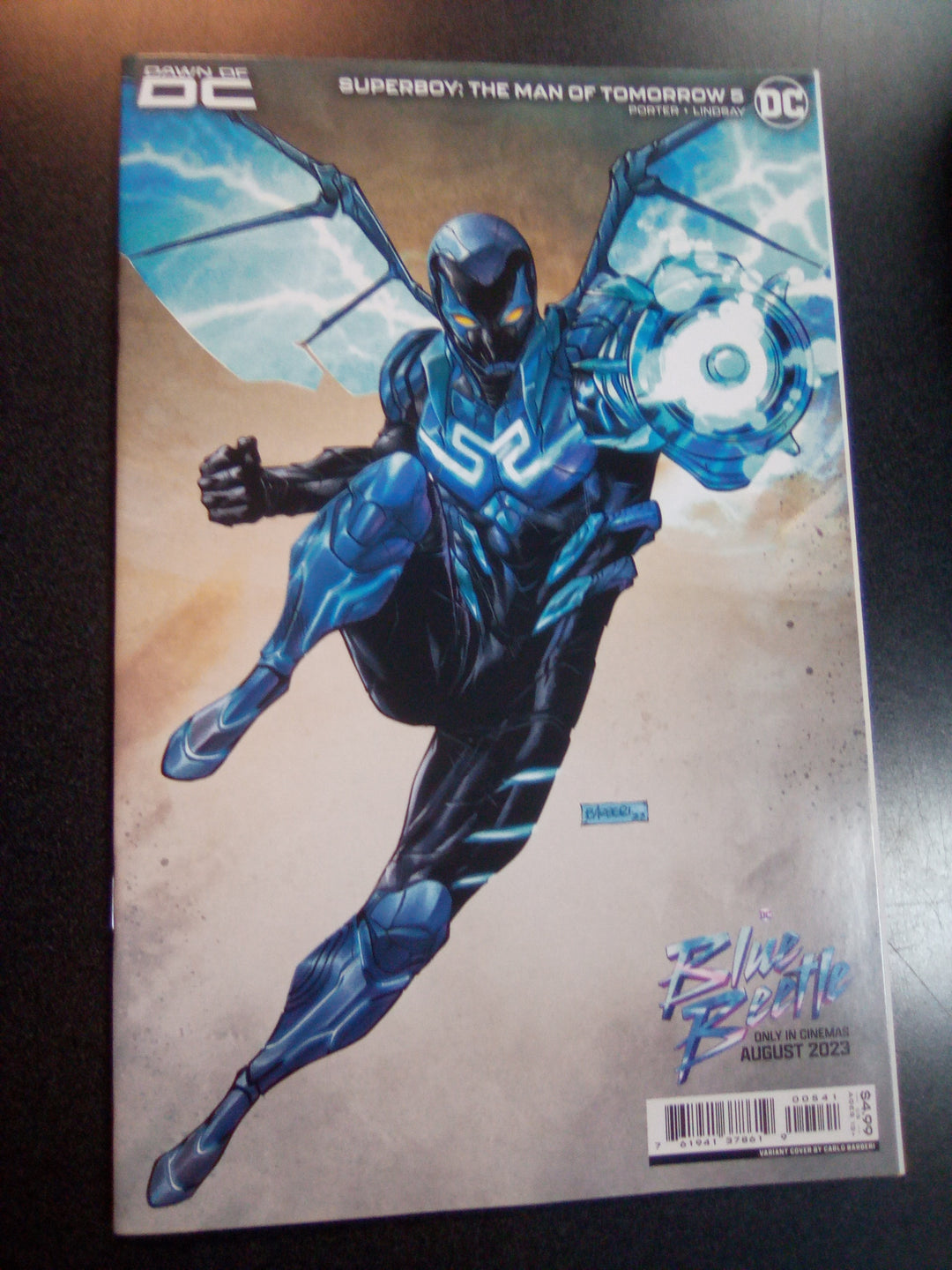 Superboy The Man Of Tomorrow #5 (Of 6) Cover C Carlo Barberi Blue Beetle Movie Card Stock Variant