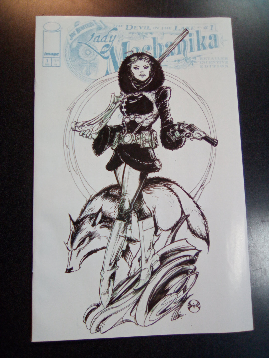 Lady Mechanika The Devil In The Lake #1 (Of 4) Cover C 1 in 10 Joe Benitez Black & White Variant