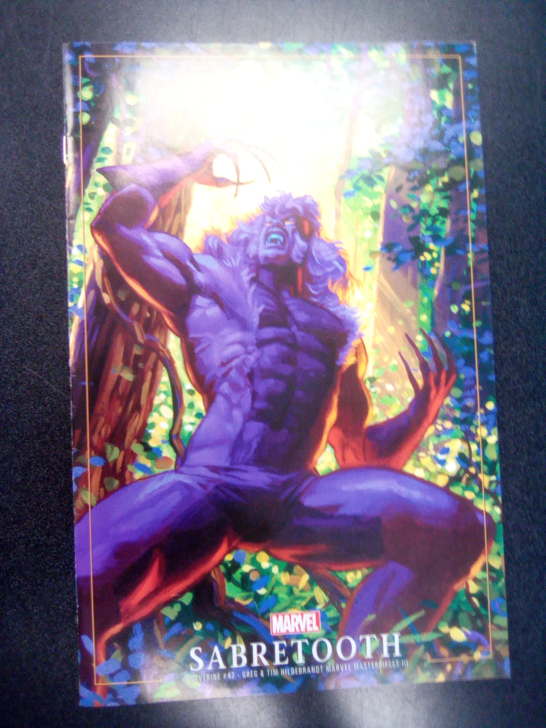 Wolverine #47 Greg And Tim Hildebrandt Sabretooth Marvel Masterpieces III Variant