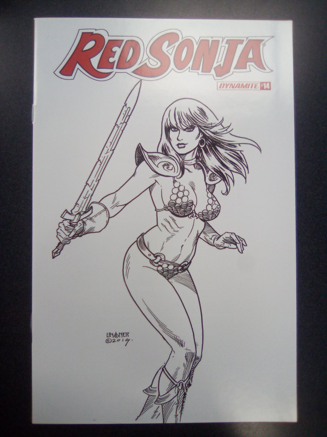 Red Sonja #14 1:30 Linsner B&W Variant