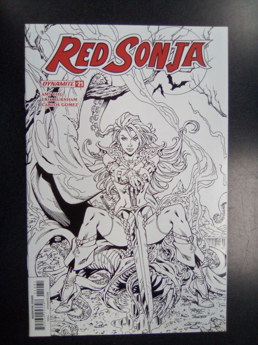 Red Sonja #21 1:30 Royle B&W Variant