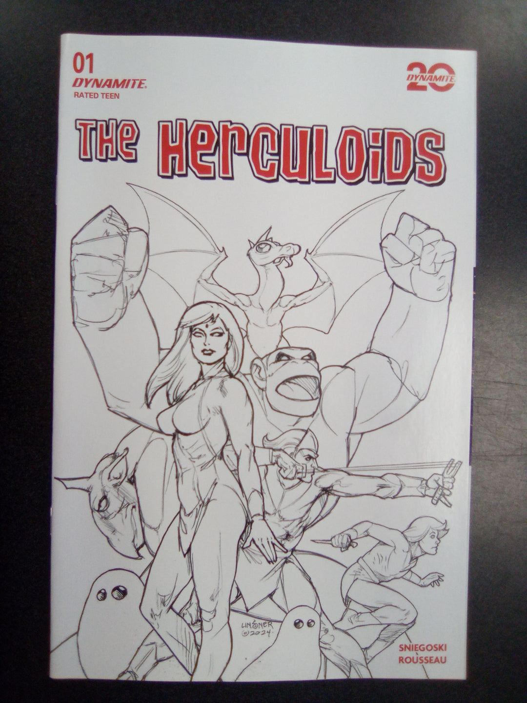 Herculoids #1 Cover S 1:20 Linsner Line Art Variant