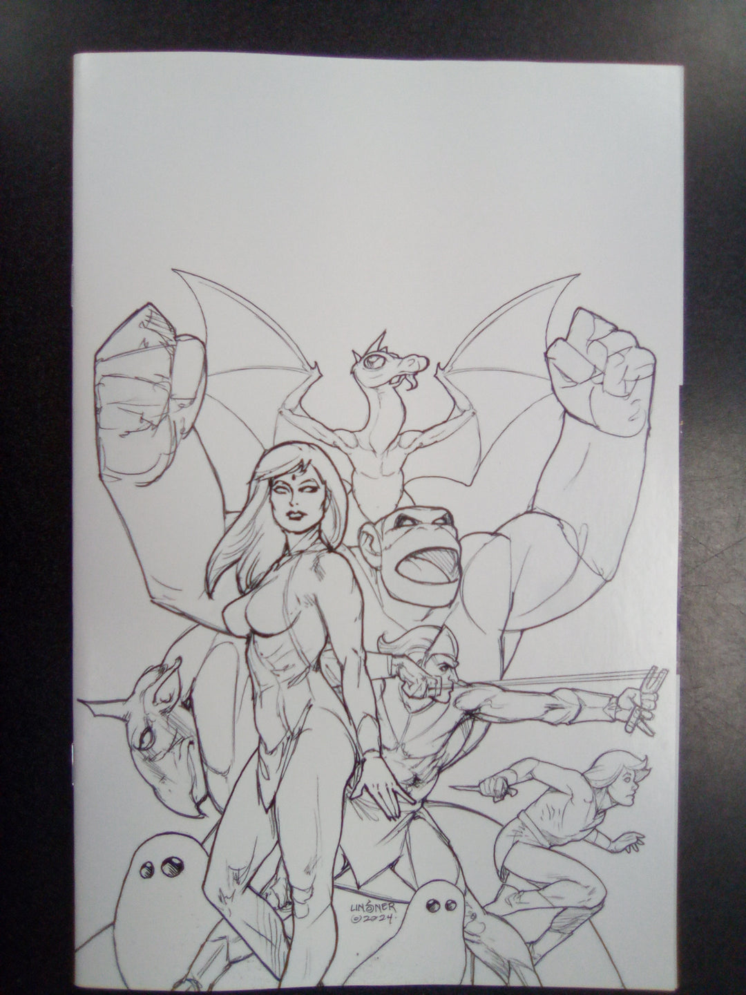 Herculoids #1 Cover X 1:60 Linsner Line Art Virgin Variant