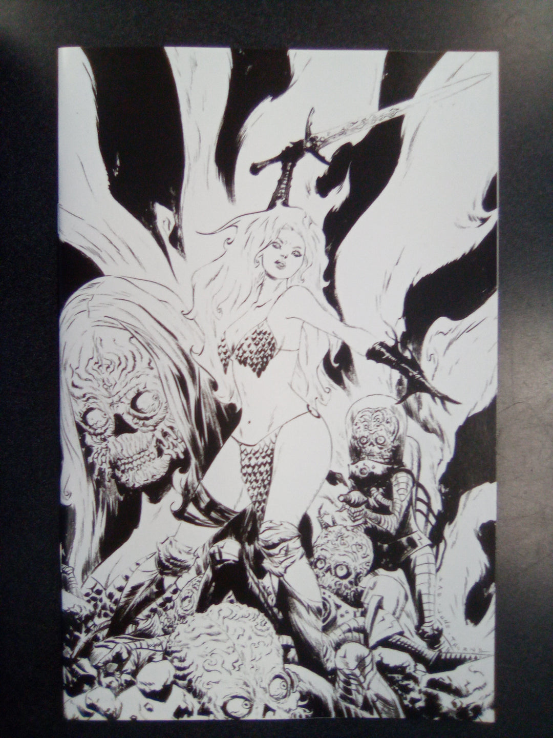 Red Sonja Attacks Mars #1 Cover H 15 Copy Variant Edition Lee Line Art Vi