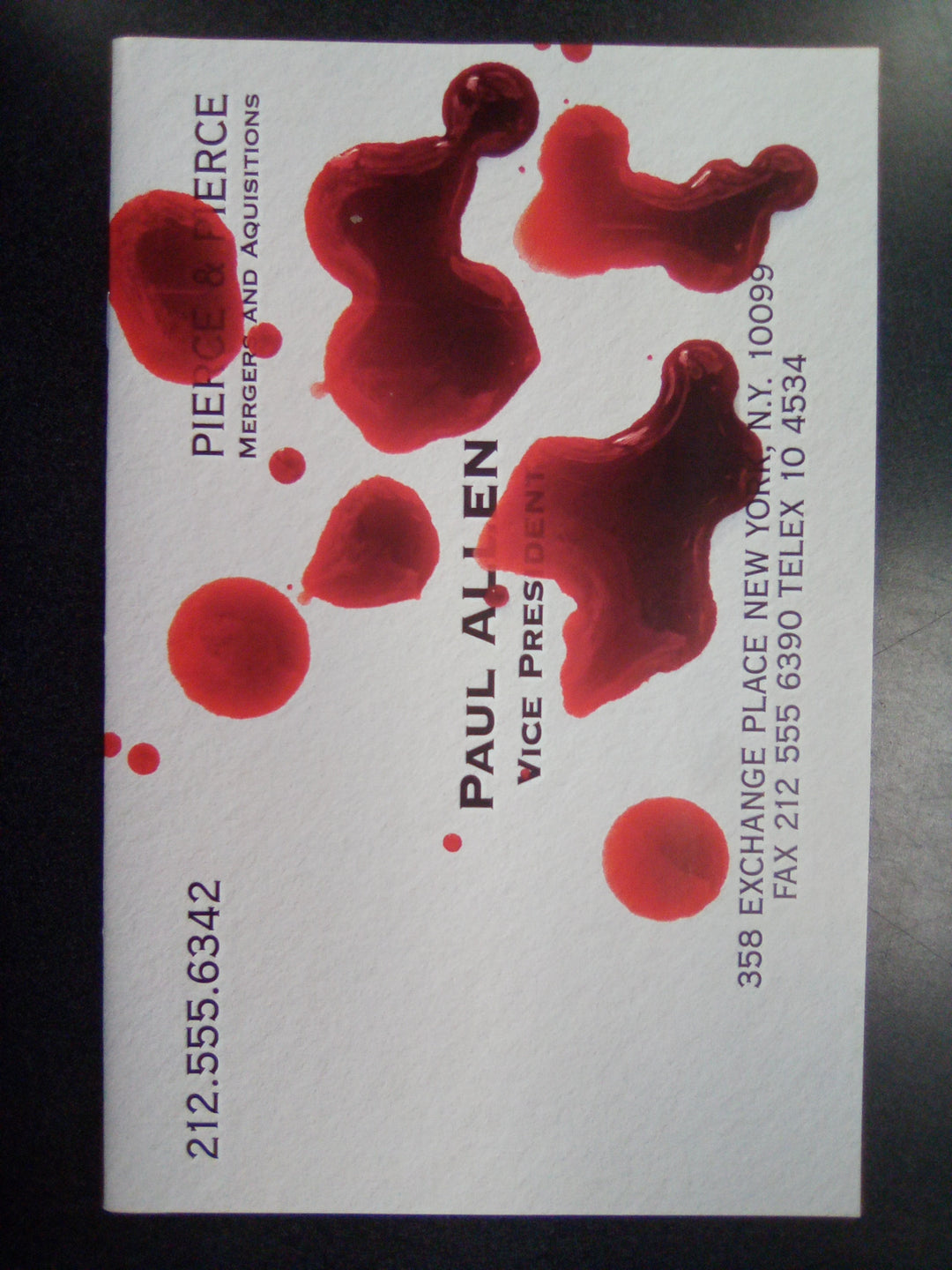 American Psycho #2 (Of 5) Cover C Bruder Business Card (Mature)