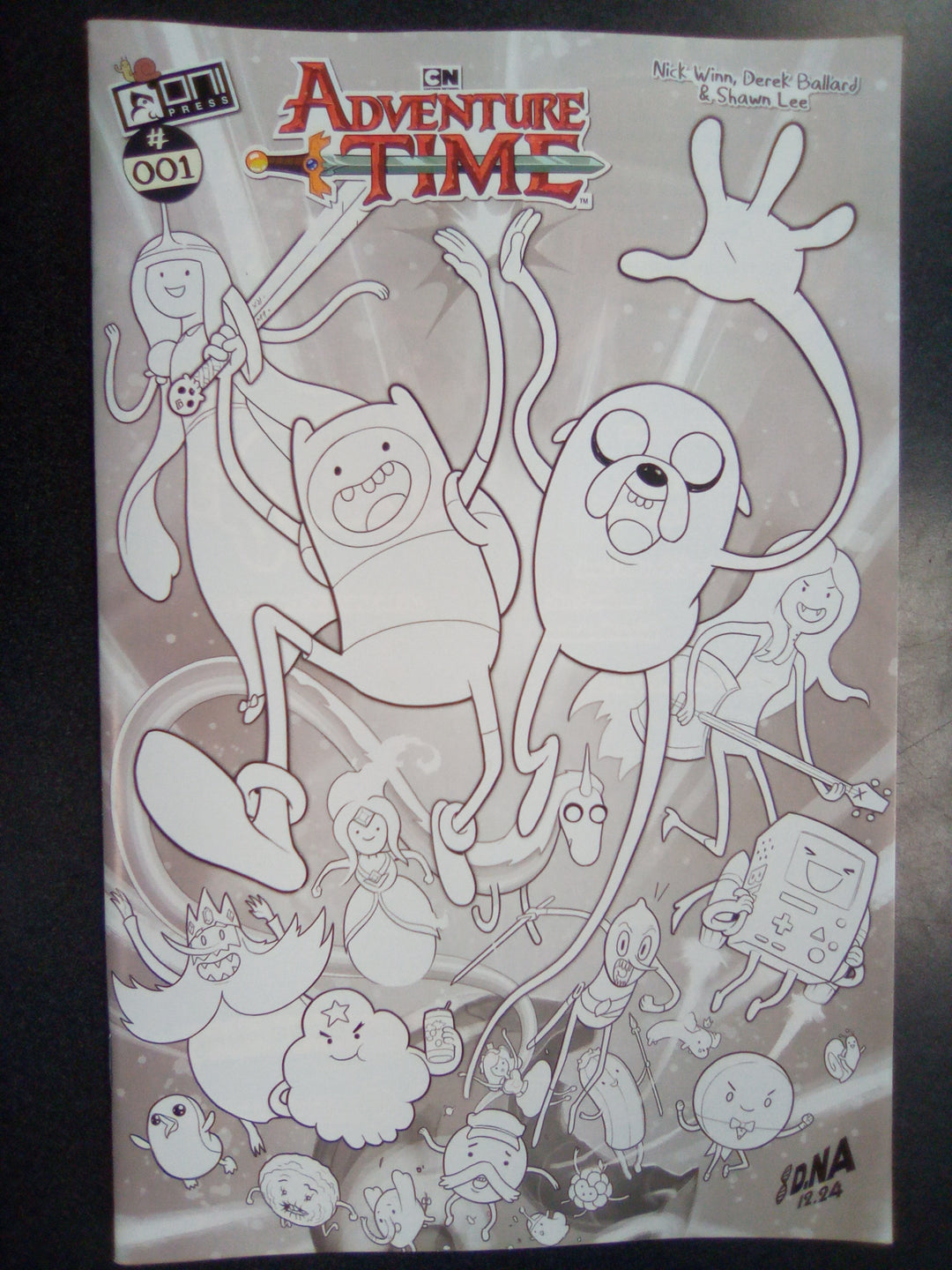 Adventure Time (2025) #1 Cover L 100 Copy Variant Edition Nakayama Black & White