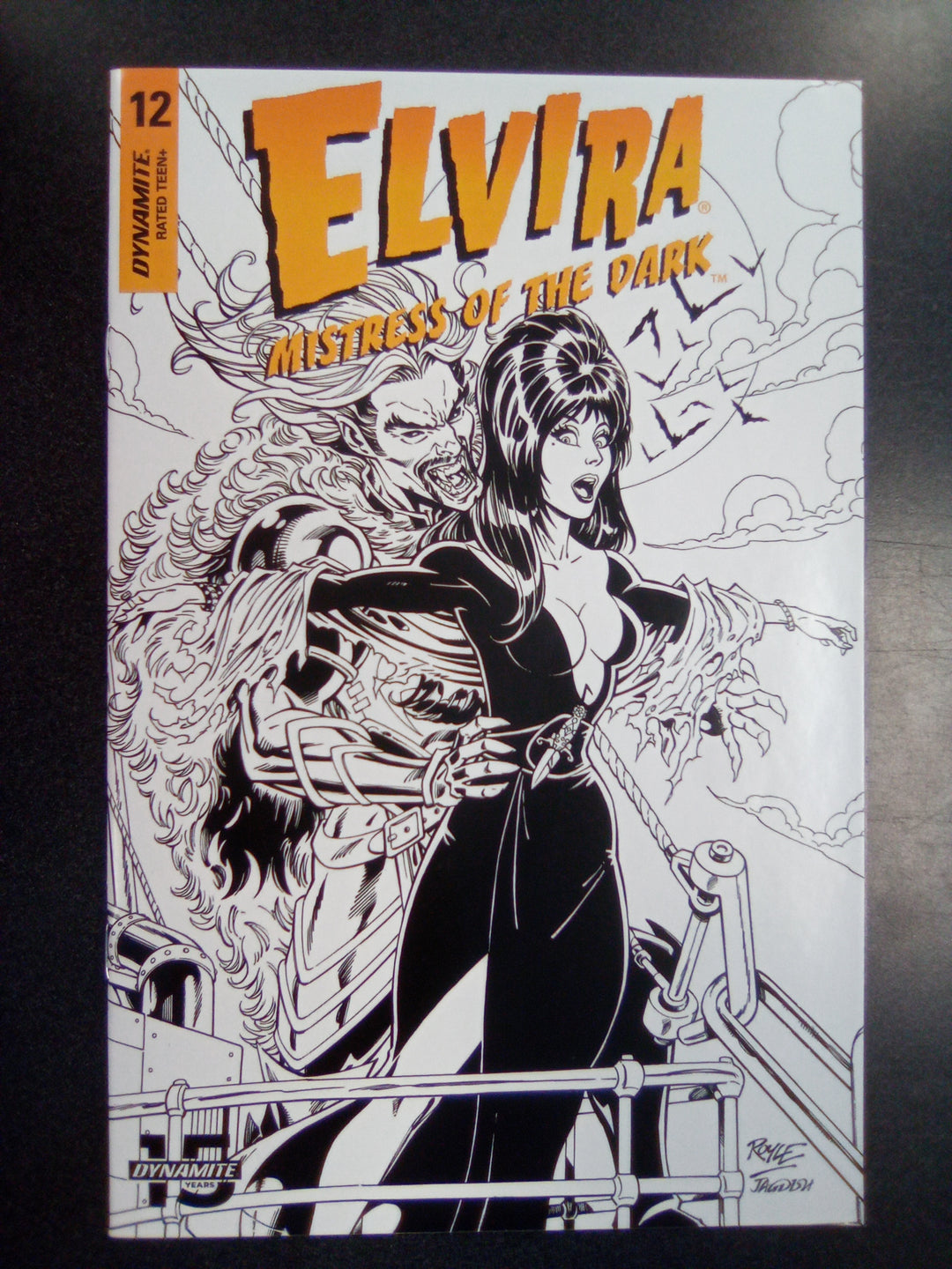 Elvira Mistress of the Dark #12 1:20 John Royle B&W Variant