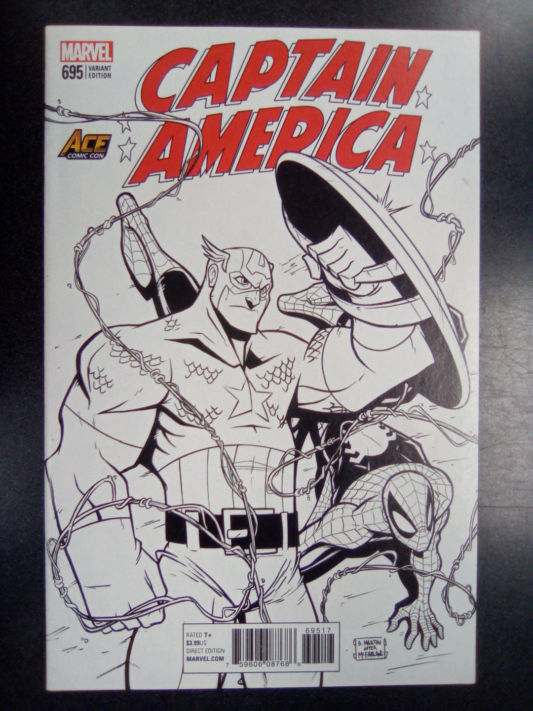 Captain America #695 (2017) Ace Comic Con McFarlane Homage Sketch Variant