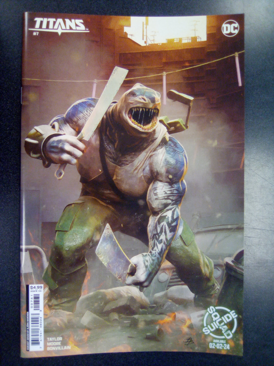 Titans #7 Cover F Bjorn Barends Suicide Squad Kill Arkham Asylum King Shark Card Stock Variant