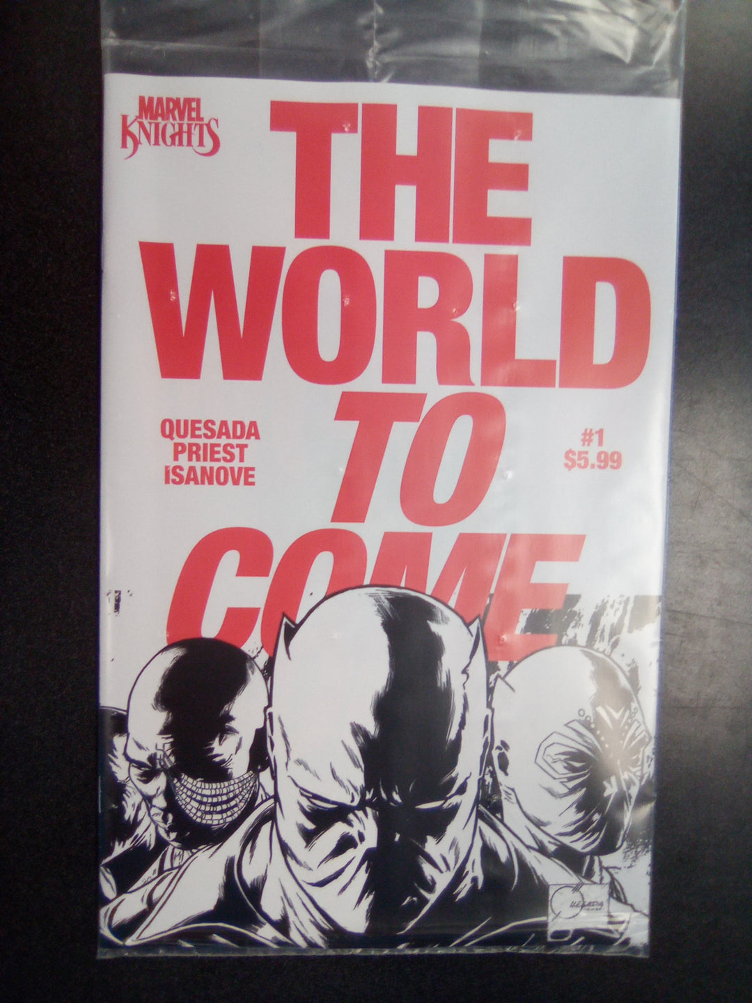 Marvel Knights The World To Come #1 Quesada Polybagged Sketch Variant