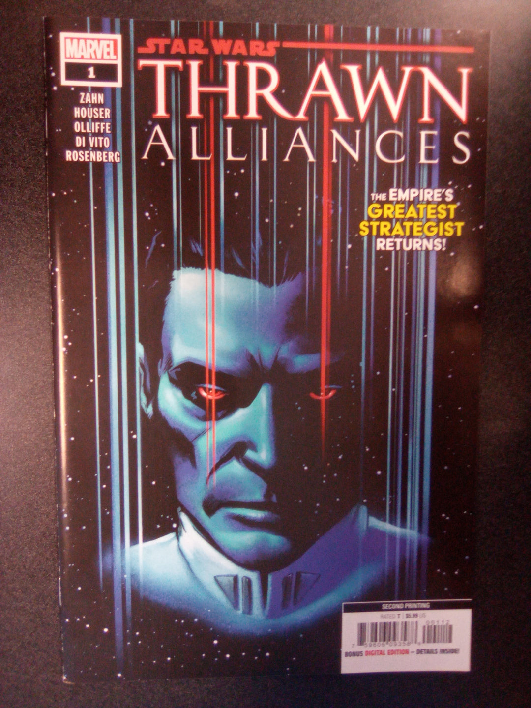 Star Wars Thrawn Alliances #1 Lee Garbett 2nd Print Variant