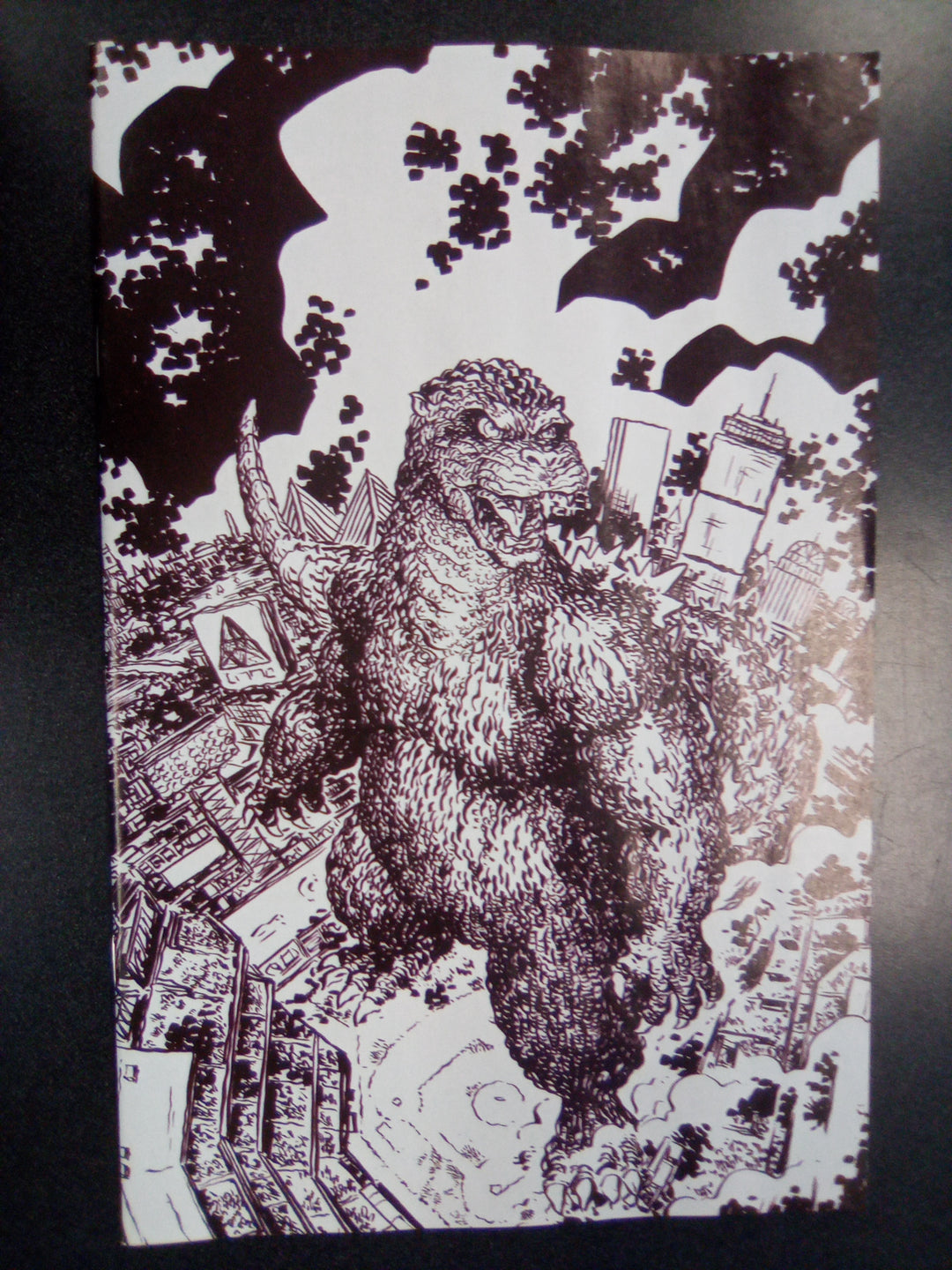 Godzilla vs. America: Boston Variant (25) (Lonergan Black & White Full Art)