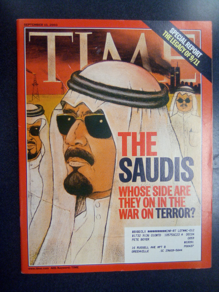 Time Magazine September 15, 2003 "The Saudis" VF