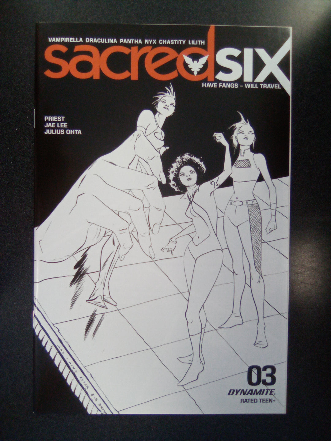 Sacred Six #3 (2020) 1:30 Jae Lee B&W Variant