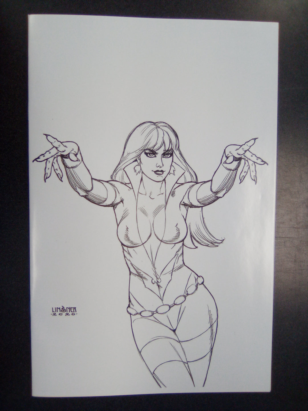 Vampirella The Dark Powers #5 (2021) Linsner B&W Virgin Variant