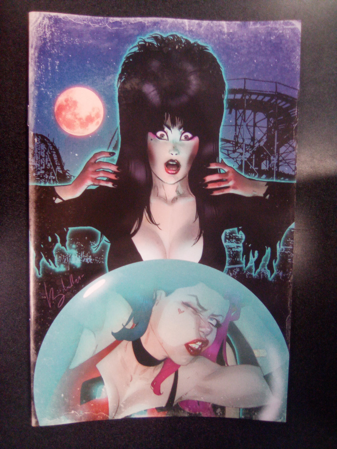 Harley Quinn X Elvira #1 Cover N 1:10 Ben Caldwell Full Art Variant