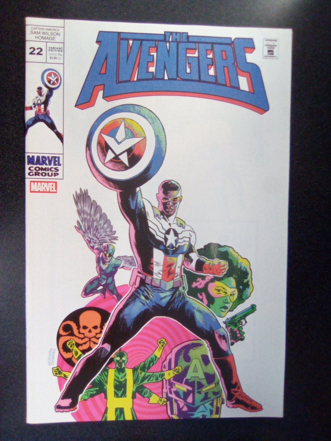 Avengers #22 Mike Walsh Captain America Sam Wilson Homage Variant