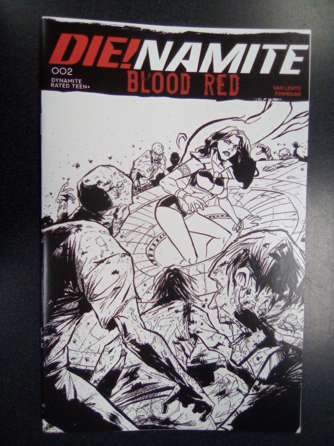 Dienamite Blood Red #2 Cover I Inc 1:5 David Cousens Line Art Foc Bonus Variant