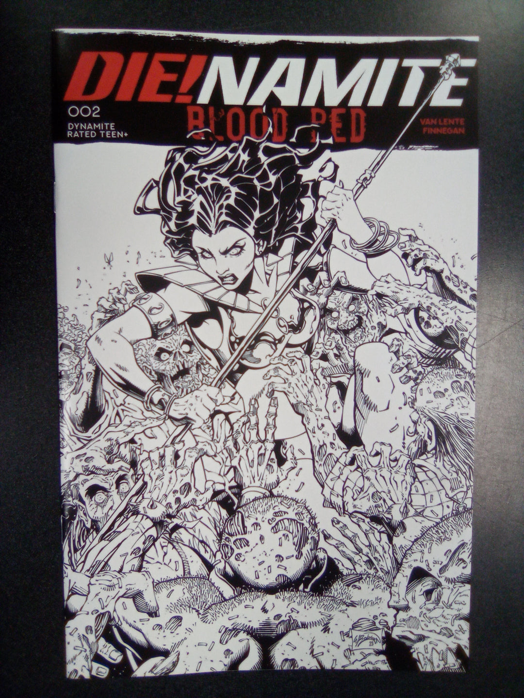Dienamite Blood Red #2 Cover K Inc 1:7 Will Robson Line Art Foc Bonus Variant