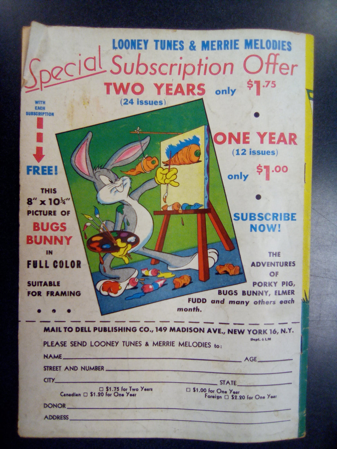 Looney Tunes and Merrie Melodies Comics #56 (1946) VG-