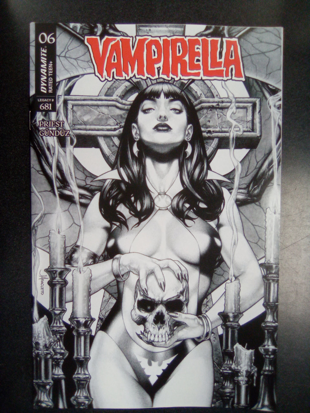 Vampirella (2025) #6 Cover J Inc 1:15 Jay Anacleto Black & White Variant