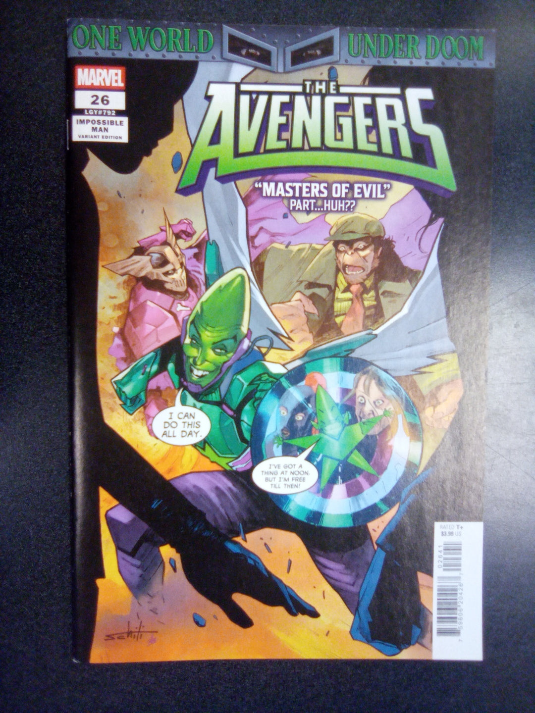 Avengers #26 Valerio Schiti Impossible Man Pop-Up Variant [Doom]